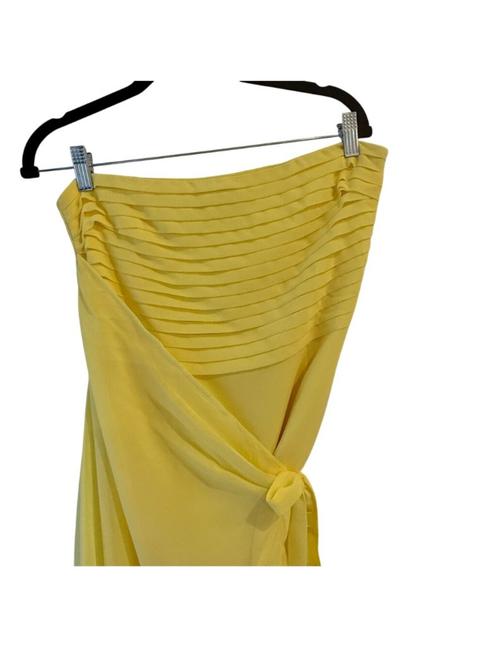 Hello Molly M Celebrating Love Maxi Dress Yellow Frill Strapless Sheer Fairycore - Picture 7 of 16